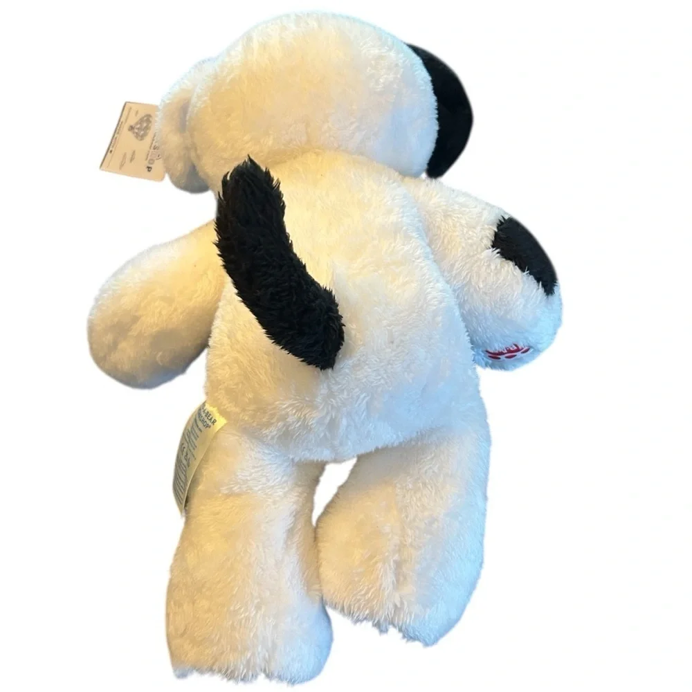 Build-A-Bear Black and White Plush Dog Toy